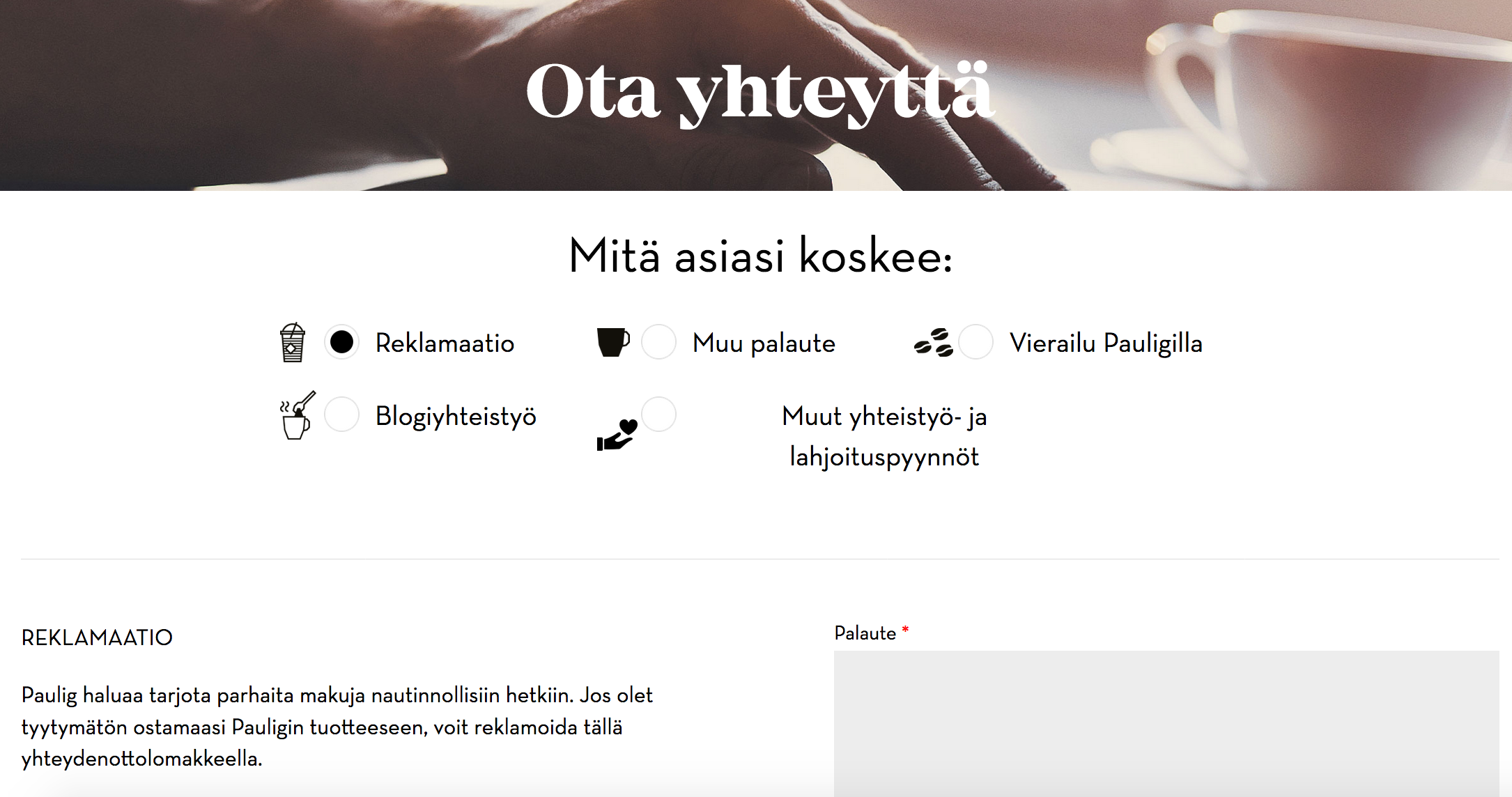 Liidienkeruu, Pauligin Ota yhteyttä -lomake